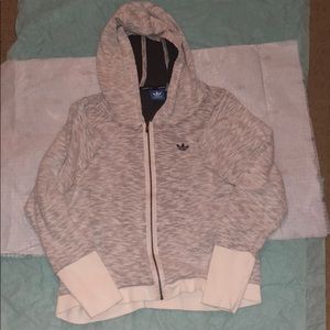 Adidas Originals Grey Zip Up Hoodie Small